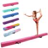 FINCOME 9.5FT Folding Balance Beam, Portable Gymnastics Beam Equipment with Non Slip Rubber Base & Suede Cover for Training/Practice/Professional Home Exercise view 1