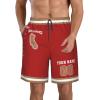 Custom Football Men's Shorts Personalized Name Number Quick Dry Shorts Customized Sport Beach Shorts Gifts for Men Women Fans view 1