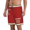 Custom Football Men's Shorts Personalized Name Number Quick Dry Shorts Customized Sport Beach Shorts Gifts for Men Women Fans view 2