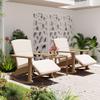 U_Style Adjustable Outdoor Wicker Double Rocking Chair with Coffee Table, Suitable for Backyard, Garden, Poolside. view 1