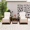 U_Style Adjustable Outdoor Wicker Double Rocking Chair with Coffee Table, Suitable for Backyard, Garden, Poolside. view 2