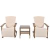 U_Style Adjustable Outdoor Wicker Double Rocking Chair with Coffee Table, Suitable for Backyard, Garden, Poolside. view 4