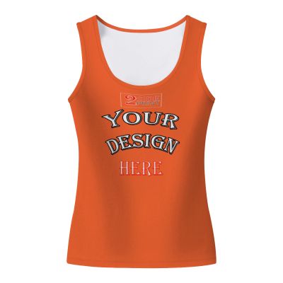 NineFit Basics Custom Tank Tops for women Personalized Tank Tops with logo name photo Design Your Own Print Scoop Neck Customized Sleeveless Shirt Tomato XX-Large