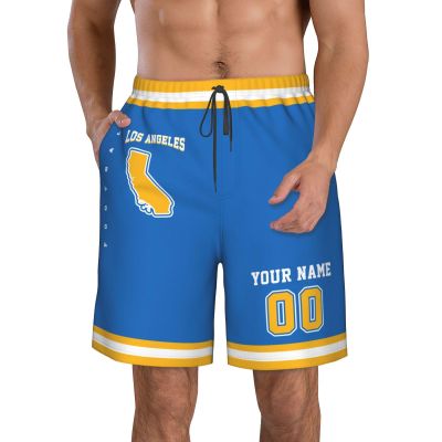 Custom Football Men's Shorts Personalized Name Number Quick Dry Shorts Customized Sport Beach Shorts Gifts for Men Women Fans