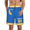 Custom Football Men's Shorts Personalized Name Number Quick Dry Shorts Customized Sport Beach Shorts Gifts for Men Women Fans view 1