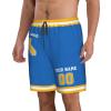 Custom Football Men's Shorts Personalized Name Number Quick Dry Shorts Customized Sport Beach Shorts Gifts for Men Women Fans view 2