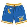 Custom Football Men's Shorts Personalized Name Number Quick Dry Shorts Customized Sport Beach Shorts Gifts for Men Women Fans view 4