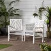 GOWE Modern Patio Chairs, Set of 2 - White Wash view 2