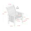 GOWE Modern Patio Chairs, Set of 2 - White Wash view 3