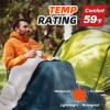 MEREZA Sleeping Bags XL for Adults Mens Large Wide Sleeping Bag for Camping & Backpacking Big and Tall Sleeping Bags for Women 4 Season Warm & Cool Weather with Compression Sack Bermuda Bue&Yellow view 2