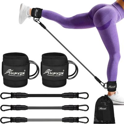 Ankle Resistance Bands, Resistance Bands for Working Out, Resistance Bands for Leg Butt Training Workout Equipment for Kickbacks Hip Gluteus Training Exercises, Ankle Strap with Exercise Bands