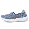 Lifup Women's Elastic Woven Walking Shoes Flats Slip on Sneakers Lightweight Walking Running Shoes Blue 9 view 2