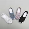Lifup Women's Elastic Woven Walking Shoes Flats Slip on Sneakers Lightweight Walking Running Shoes Blue 9 view 4