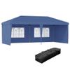 10' x 20' Pop Up Canopy Tent with 4 Sidewalls, Heavy Duty Tents for Parties, Outdoor Instant Gazebo with Carry Bag, for Outdoor, Garden, Patio, Blue view 1