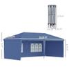 10' x 20' Pop Up Canopy Tent with 4 Sidewalls, Heavy Duty Tents for Parties, Outdoor Instant Gazebo with Carry Bag, for Outdoor, Garden, Patio, Blue view 3