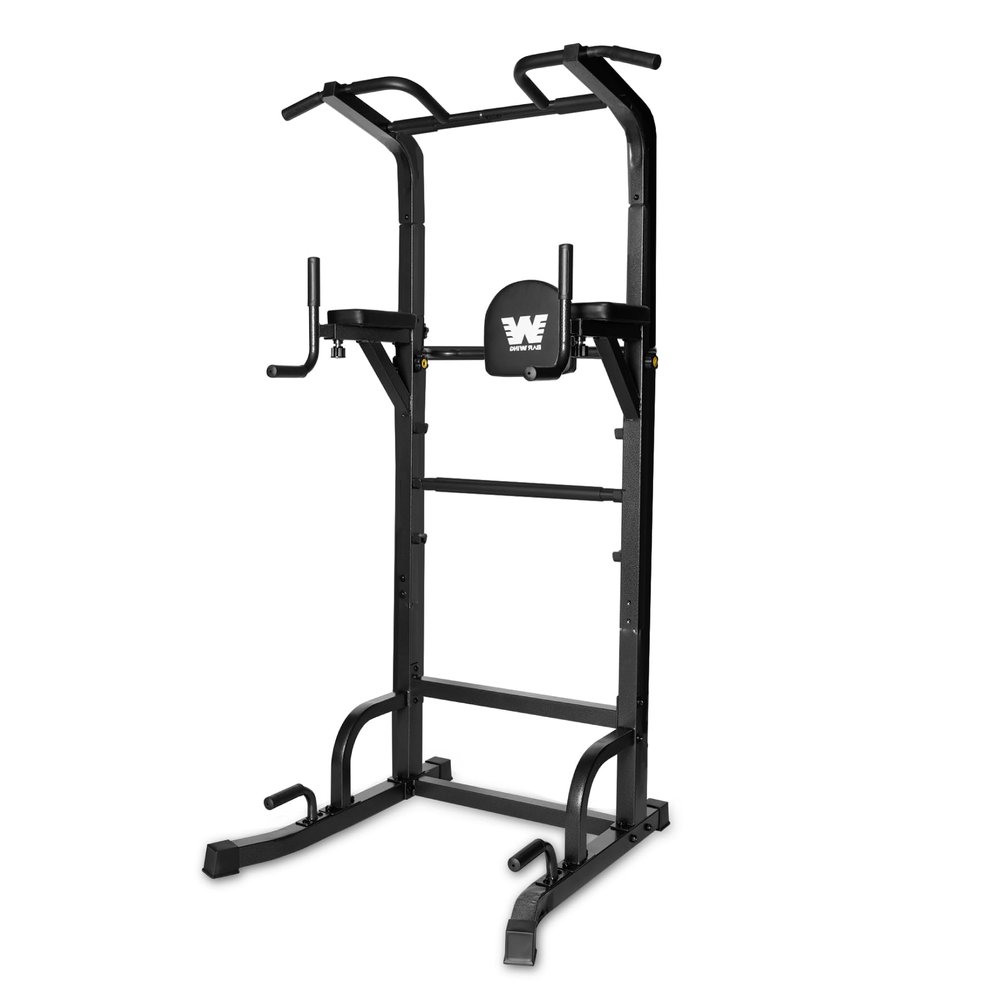 BARWING Power Tower Pull Up Bar Station Adjustable Height Dip Bar Station for Home Gym Strength Training Workout Equipment 550LBS