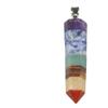 KatLin Decorative Ornaments Natural Multi-Stone Spliced Crystal Hexagonal Pendant Chakra Stone Pillar Point view 2