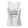 NineFit Basics Custom Tank Tops for Women Personalized Tank Tops with Logo Name Photo Design Your Own Print Scoop Neck Customized Sleeveless Shirt White Medium view 1