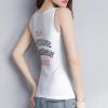 NineFit Basics Custom Tank Tops for Women Personalized Tank Tops with Logo Name Photo Design Your Own Print Scoop Neck Customized Sleeveless Shirt White Medium view 4
