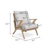 2 Pieces Patio Furniture Chairs, Set of 2 Outdoor Acacia Wood Sofa Set with Soft Seat for Garden, Backyard, Poolside, Bistro and Deck view 2