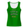 NineFit Basics Custom Tank Tops Woman Personalized Tank Tops with Logo Name Photo Design Your Own Print Scoop Neck Customized Sleeveless Shirt Green Medium view 1