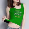 NineFit Basics Custom Tank Tops Woman Personalized Tank Tops with Logo Name Photo Design Your Own Print Scoop Neck Customized Sleeveless Shirt Green Medium view 3
