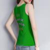 NineFit Basics Custom Tank Tops Woman Personalized Tank Tops with Logo Name Photo Design Your Own Print Scoop Neck Customized Sleeveless Shirt Green Medium view 4