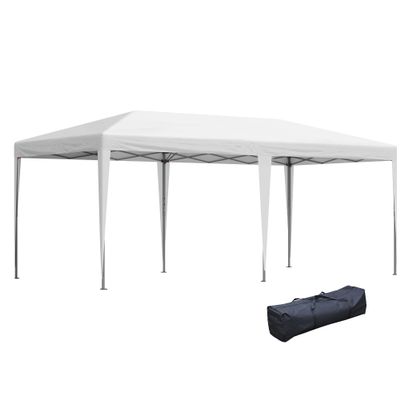 10' x 20' Pop Up Canopy Tent, Heavy Duty Tents for Parties, Outdoor Instant Gazebo Sun Shade Shelter with Carry Bag, for Catering, Events, Wedding, Backyard BBQ, White