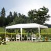 10' x 20' Pop Up Canopy Tent, Heavy Duty Tents for Parties, Outdoor Instant Gazebo Sun Shade Shelter with Carry Bag, for Catering, Events, Wedding, Backyard BBQ, White view 2
