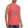 NineFit Basics Custom Tank Tops for Men Personalized Tank Tops with Logo Name Photo Design Your Own Print Crewneck Customized Sleeveless Shirt Coral Large view 2