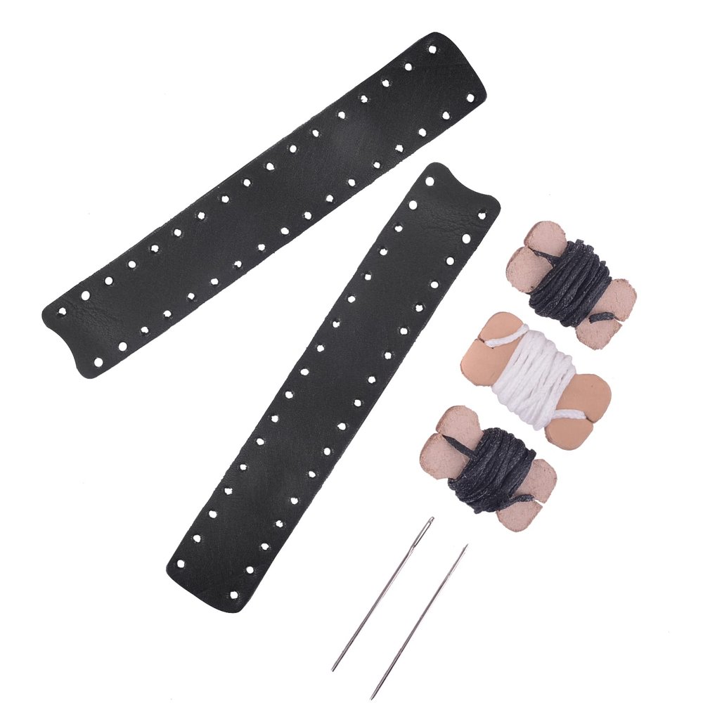 Cowhide Leather Lever Wrap for Lever Action Rife, Shotgun for Hunting Shooting (Black 2, 6inch)