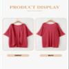 Eytino Plus Size Cardigan for Women Short Sleeve Open Front Tops Waffle Knit Kimono Casual Solid Blouses Fashion Coverups Red 4X view 4
