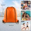 PLULON 2Pcs Drawstring Bags Bulk Orange Drawstring Backpack String Backpack Cinch Sack Sport Gym Backpack Bags for Yoga Traveling Outdoor Sports view 4