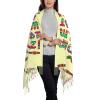 DKJlitter Women's Scarf Mexican ethnic colorful alphabet Cashmere-Feel Scarves Pashmina Shawls and Wraps for Wedding Party view 3