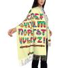 DKJlitter Women's Scarf Mexican ethnic colorful alphabet Cashmere-Feel Scarves Pashmina Shawls and Wraps for Wedding Party view 4