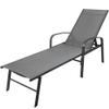2 Pieces Set Outdoor Patio Swimming Pool Lounge Gray Color with Pillow view 4