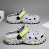 SECHRITE Mens Athletic Fashion Garden Clogs EVA Mules Slip on Waterproof Summer Water Beach Comfy Rubber Clogs Garden Shoes with Adjustable Back Strap Non Slip Shower Shoes Slippers Sandals Grey 41 view 2