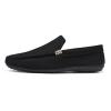 TAYGUM Mens Loafers Round Toe Moccasins Shoes Cloth Loafer Shoes Flexible Flat Heel Lightweight Walking Prom Slip-ons (Color : Black, Size : 10) view 2