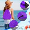 PLULON 2Pcs Drawstring Bags Bulk Drawstring Backpack Black Purple String Backpack Cinch Sack Sport Gym Backpack Bags for Yoga Traveling Outdoor Sports view 2