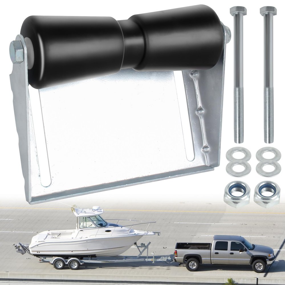 BALAVA 10 inch Boat Trailer Roller Bracket Assembly,Boat Trailer Keel Rollers with Brackets,Adjustable Keel Roller with Panel Bracket Assembly Boat Trailer Accessories