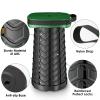 Folding Camping Stool, Square Collapsible Portable Stool with Elastic Seat Cushion& Adjustable Nylon Bag, Sturdy Lightweight Telescoping Foldable,Max Load 485lb (Green) view 4