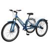 DoCred Adult Mountain Tricycle, 7 Speed Three Wheel Bikes, 24/26 Inch Adults Trikes for Women Men with Shopping Basket, Multi-Colors view 1