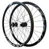 Road Bikes Wheels 700C XC Disc Brake Cross Country Wheelset Quick Release Aluminum Alloy Rim Hight 30mm Front and Rear Wheels 7/8/9/10/11/12 Speed Cassette 24 Holes (Size : Black) view 1