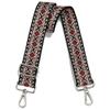 Crossbody Straps for Purses Silver Hardware Purse Strap Wide Shoulder Strap Adjustable Replacement,Retro Jacquard Embroidery for Shoulder Bags, Canvas Tote Handbags view 1