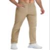 TACVASEN Hiking Pants Men Lightweight Water Resistant Stretch Pants Quick Dry Ripstop Casual Fishing Work Trekking Khaki 38 view 1