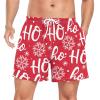 Yasala Christmas Swim Trunks for Men Xmas Snowflake Ho Ho Ho Casual Shorts Xmas Swimwear Summer Beach Wear S-XXL view 1