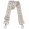 Crossbody Straps for Purses Silver Hardware Purse Strap Wide Shoulder Strap Adjustable Replacement,Retro Jacquard Embroidery for Shoulder Bags, Canvas Tote Handbags view 1