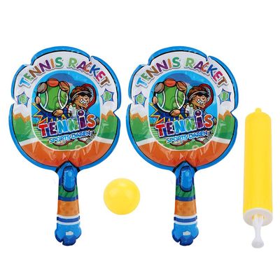 2pcs Inflatable Tennis Racket with Inflatable Ball and Pump for Kids Boys Girls