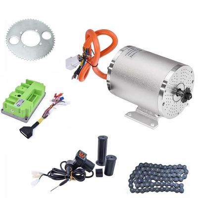 72V 3000W Brushless Motor with Temperature Sensor 6mm Phase Wires Electric Scooter Motor 80A Fardriver Controller T8F Chain for Electric Go Kart Kit (3KW with Bracket)