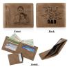 Amsgedhie Personalized Dad Birthday Gift Mens Photo Wallets Leather Custom 1-5 Name Wallet Dad Wallet with Kids Names Fist Bump Mens Wallet (Brown 1#, 6 Name) view 2